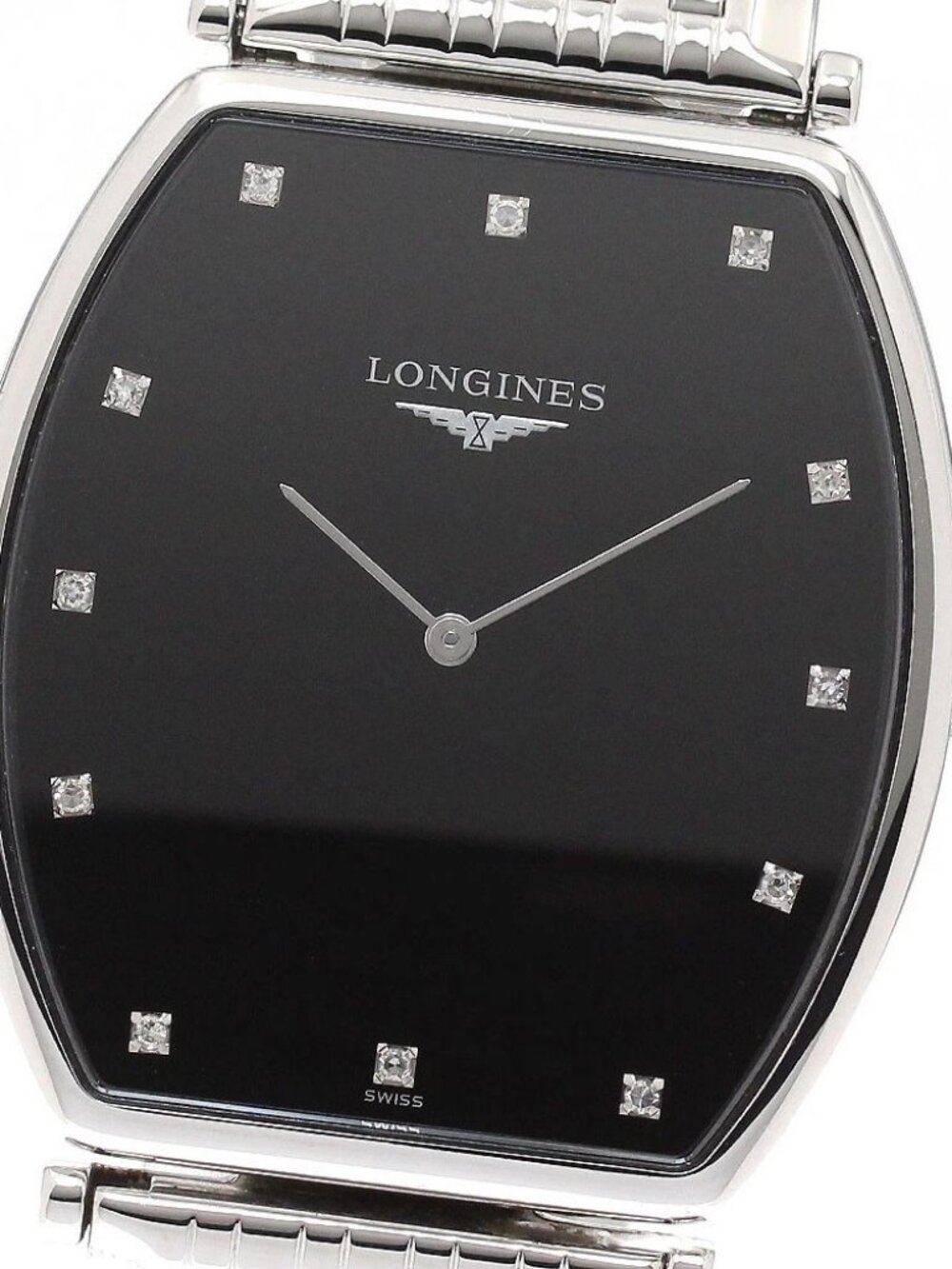 LONGINES Grand classic L4.786.4 12P diamond black Dial Quartz Men's Watch